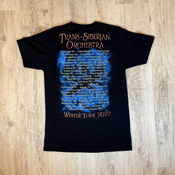 Trans-Siberian Orchestra Winter Tour 2022 Black T-Shirt Size L Concert Tee - Picture 2 of 4